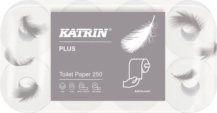 Toilettenpapier Katrin 250 Long 3-lagig 48 RL a 250 Blatt=12000 Blatt KATRIN