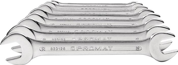 Doppelmaulschlüsselsatz CV Stahl verchromt 10-teilig 27 mm