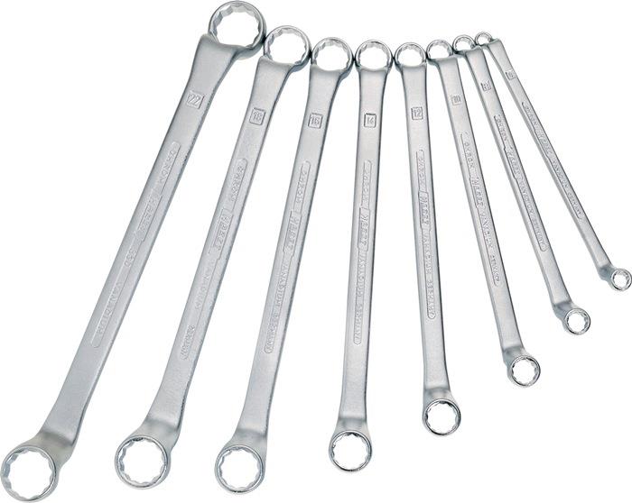 Doppelringschlüsselsatz tief gekröpft 12-teilig 32 mm