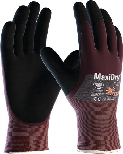 Handschuhe MaxiDry® 56-425 Gr.10 violett/schwarz EN 388 PSA II ATG