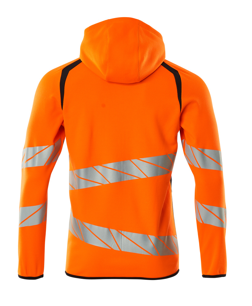 Kapuzenpullover mit Reißverschluss ACCELERATE SAFE Hi-vis Orange/Schwarzblau XS
