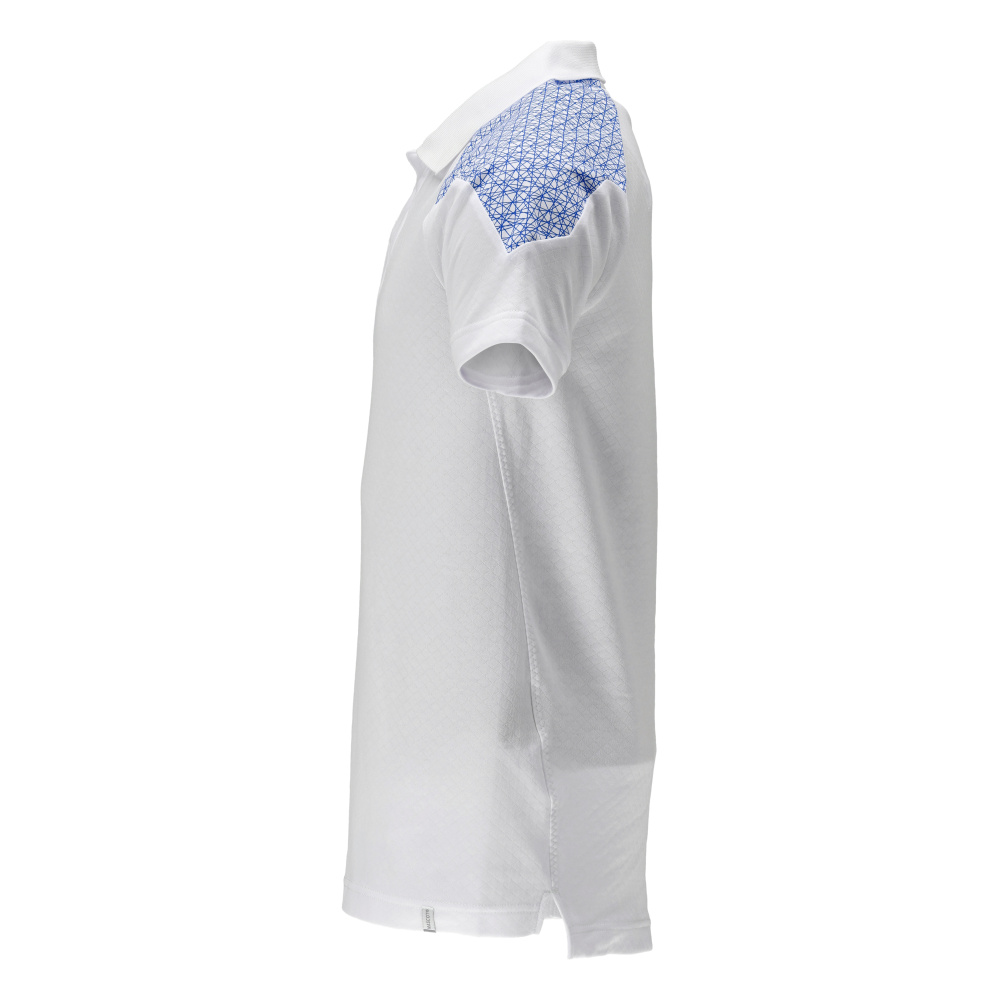 Polo-Shirt FOOD & CARE Weiß/Azurblau 6XL
