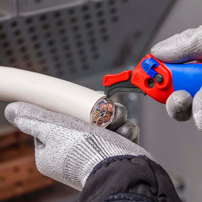 Abmantelungsmesser Gesamtlänge 146 mm mit Hakenklinge KNIPEX