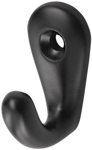 Handtuchhaken 0557 1 Hak.H.36mm Alu.ku.-besch.schwarz A.27mm HERMETA