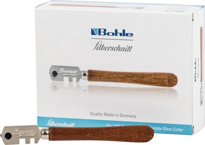 Glasschneider HM Silberschnitt® für Glasdicken von 3 - 6 mm Holzheft SILBERSCHNITT