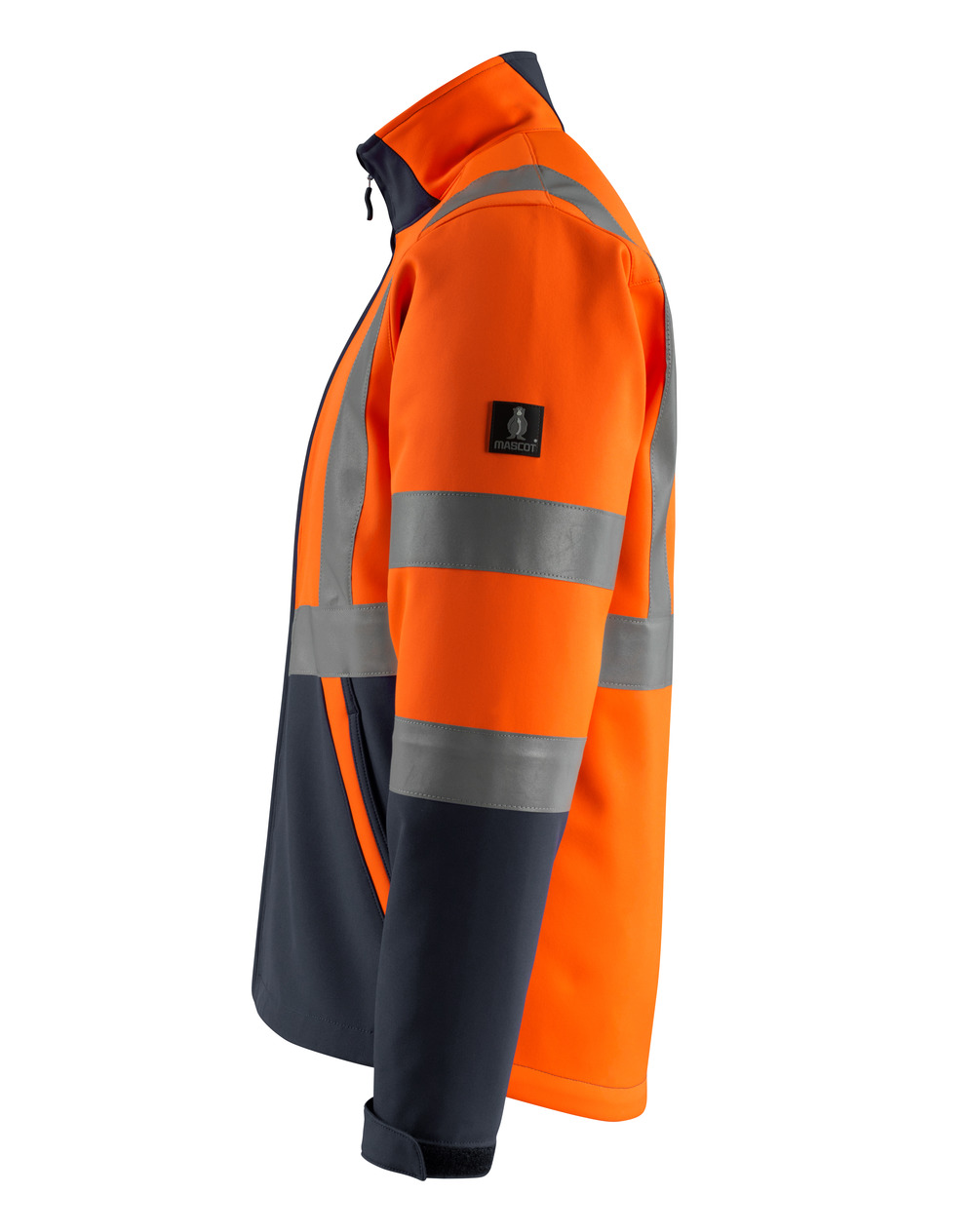 Softshelljacke SAFE LIGHT Hi-vis Orange/Schwarzblau L