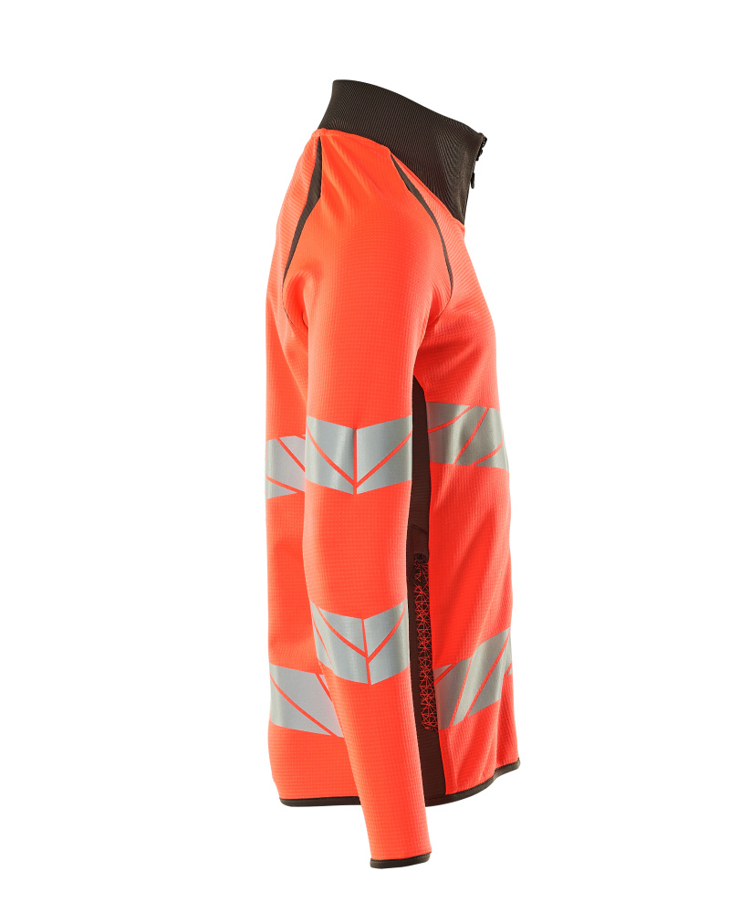 Sweatshirt mit Reißverschluss ACCELERATE SAFE Hi-vis Rot/Dunkelanthrazit 4XL