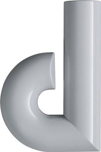 Hausnummer Buchstabe d Spezial-Polyamid 90 tiefschwarz 134,4mm D.33mm HEWI