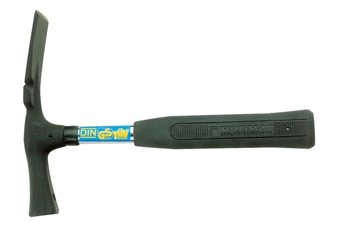 Maurerhammer 600 g geraut Berliner Form Stahlrohr Stiftsicherung PROMAT