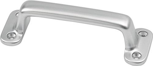 Handgriff A.22mm L.110mm B.36mm Alu-Guss silberf.elox.Löcher 4,D.3,7mm HERMETA
