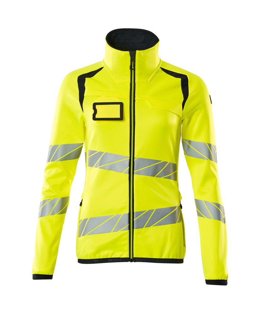 Damen-Passform Fleecejacke ACCELERATE SAFE Hi-vis Gelb/Schwarzblau L