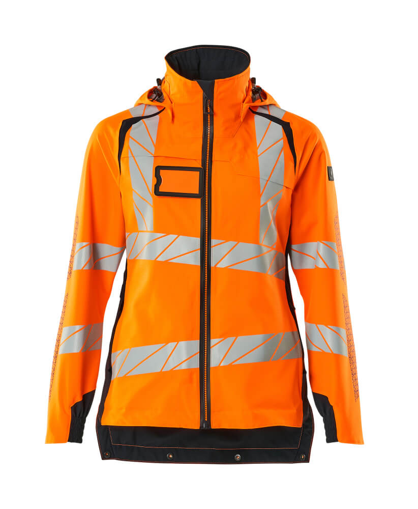Damen-Passform Hard Shell Jacke ACCELERATE SAFE Hi-vis Orange/Schwarzblau XS