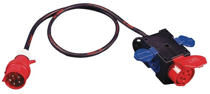 Kompaktverteiler CEE 16 A, 5 polig 5 x 2,5 mm² 1xCEE 16 A, 2x230V