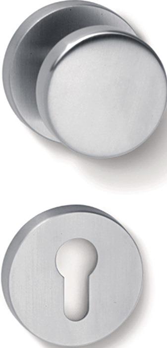 Rosettengarnitur 162XAH03.237 Edelstahl XA PZ DIN links / rechts flach HEWI