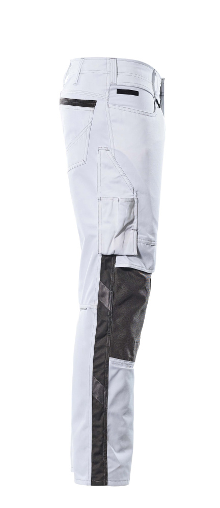 Hose mit Knietaschen UNIQUE Weiß/Dunkelanthrazit 82C48