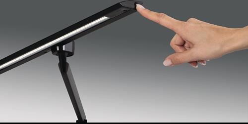 Schreibtischleuchte LED Zirkon Aluminium,ABS,Eisen,PC schwarz H.820mm m.Klemme