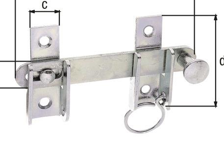 Schlagladenüberwurf Länge 120 mm Breite 18 mm Stahl galv. verz. dickschichtpassiviert Loch-Ø 6 mm GAH