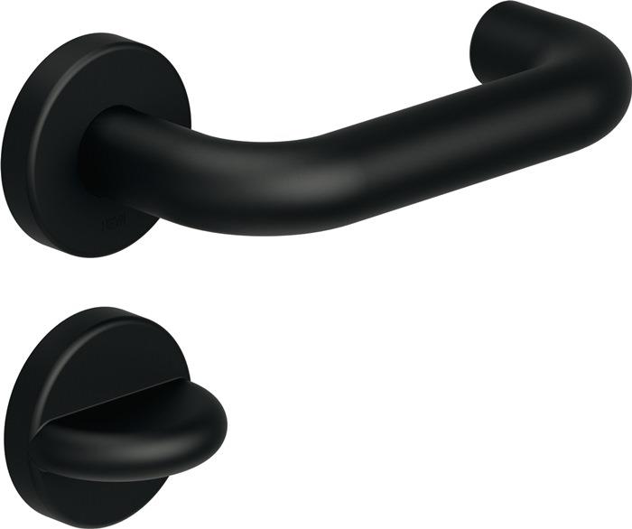 Rosettengarnitur 111PBR02.230 Drückergarnitur 90 tiefschwarz matt 38,1 - 48,0 mm 10,5 mm 90 matt 55 mm