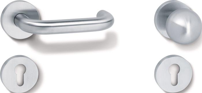 Rosetten Drückergarnitur PZ 38,1-48,0 mm 8 mm DIN links /rechts