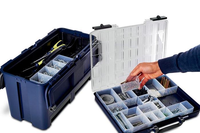 Sortimentskasten CarryLite 55 5x10-0 B.413xT.330xH.57mm o.Fächer f.Einsätze der H.47mm Unterteil PP/Deckel a.PC RAACO