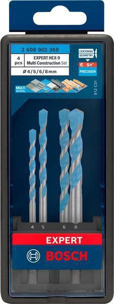BohrerSet EXPERT HEX9 Multi Construction 4-teilig Ø 4/5/6/8 mm 45/50/60/50 mm 90/100/100/100 mm