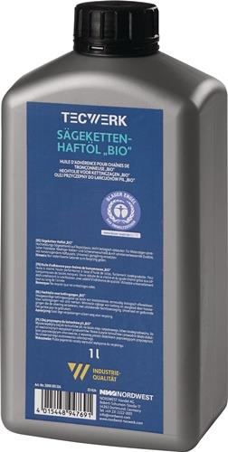 Sägekettenhaftöl BIO 52 mm²/s (bei 40GradC) 1l Flasche TECWERK