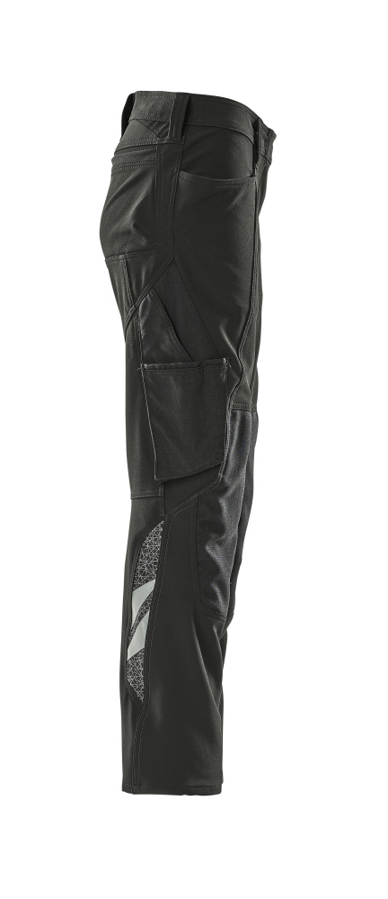 Damen-Passform PEARL Hose mit Knietaschen ACCELERATE Schwarz 76C34
