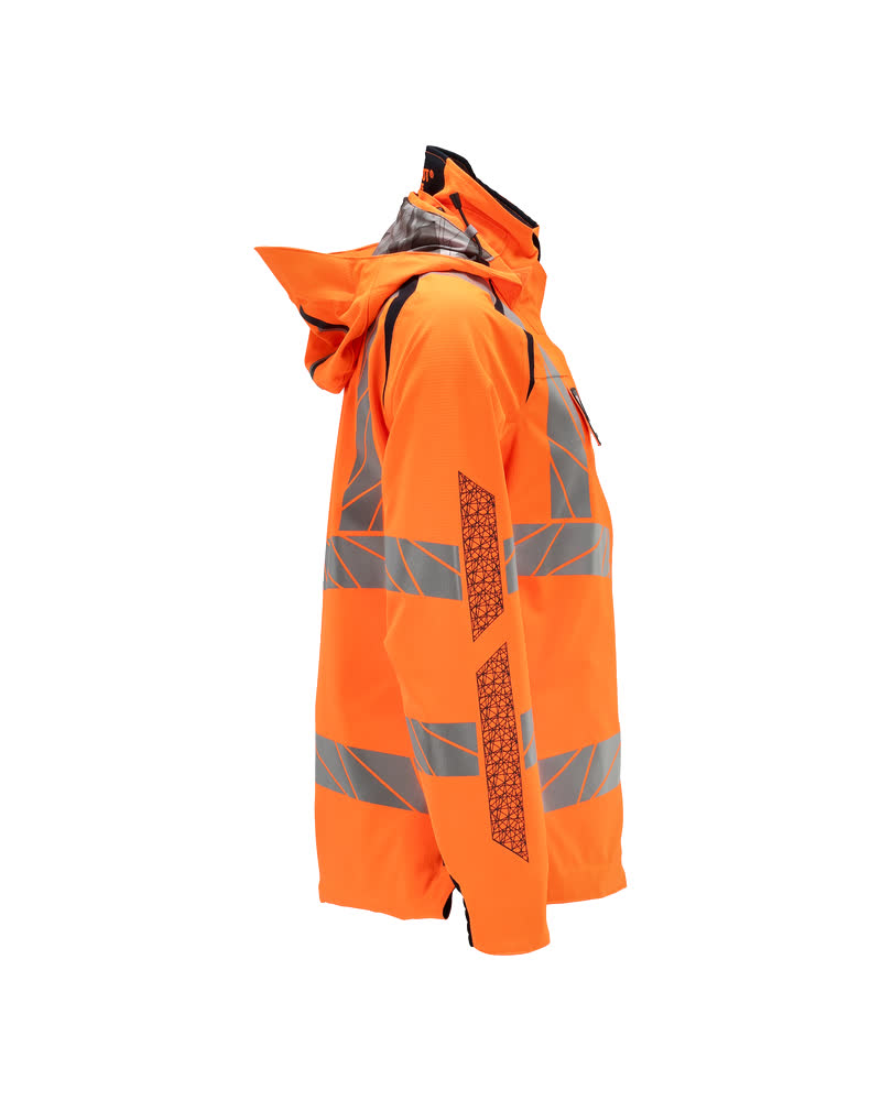Damen-Passform Hardshelljacke ACCELERATE SAFE Hi-vis Orange/Schwarzblau L