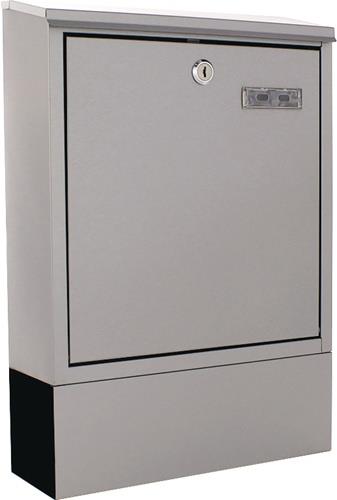 Briefkasten Libro H.435mm B.300mm T.100mm grau VA DIN C4 ROTTNER