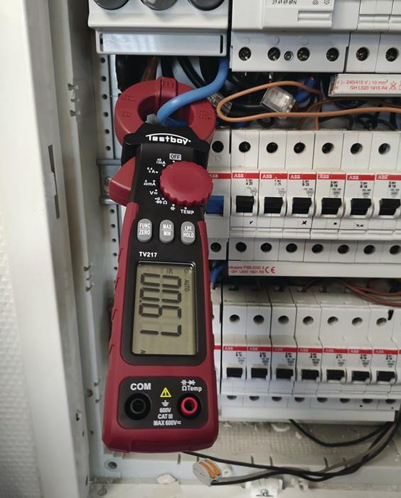Leckstromzange TV 217 Messbereich 1µA – 150A(AC) Zangenöffnung 27 mm TESTBOY