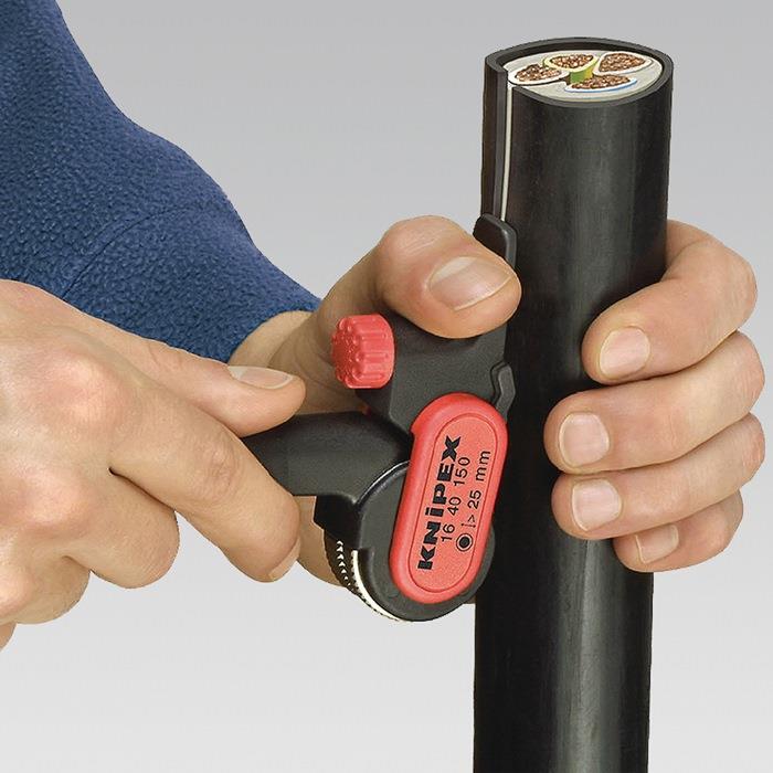 Abmantelungswerkzeug Gesamtlänge 150 mm Arbeitsbereich Ø ab 25,0 mm KNIPEX