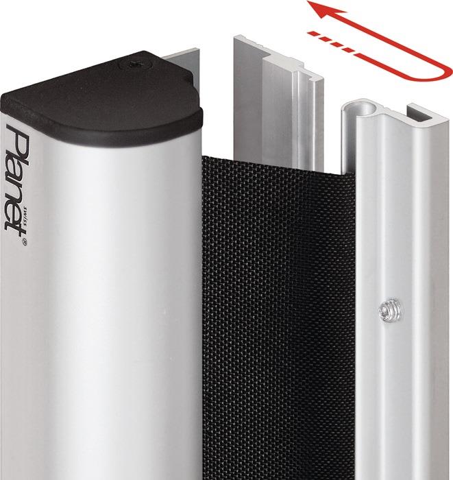 Fingerschutz Rollo Bandgegenseite silberfarben eloxiert 1925 mm