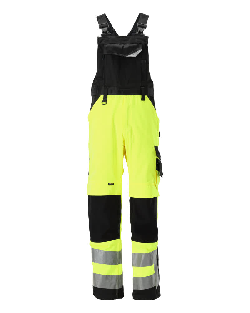 Latzhose mit Knietaschen SAFE SUPREME Hi-vis Gelb/Schwarz 82C52