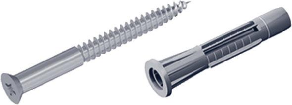 Schraubenset 11602 4,5x60 mm Stahl verzinkt mit Dübeln und Schrauben ALFER ELEMENT SYSTEM