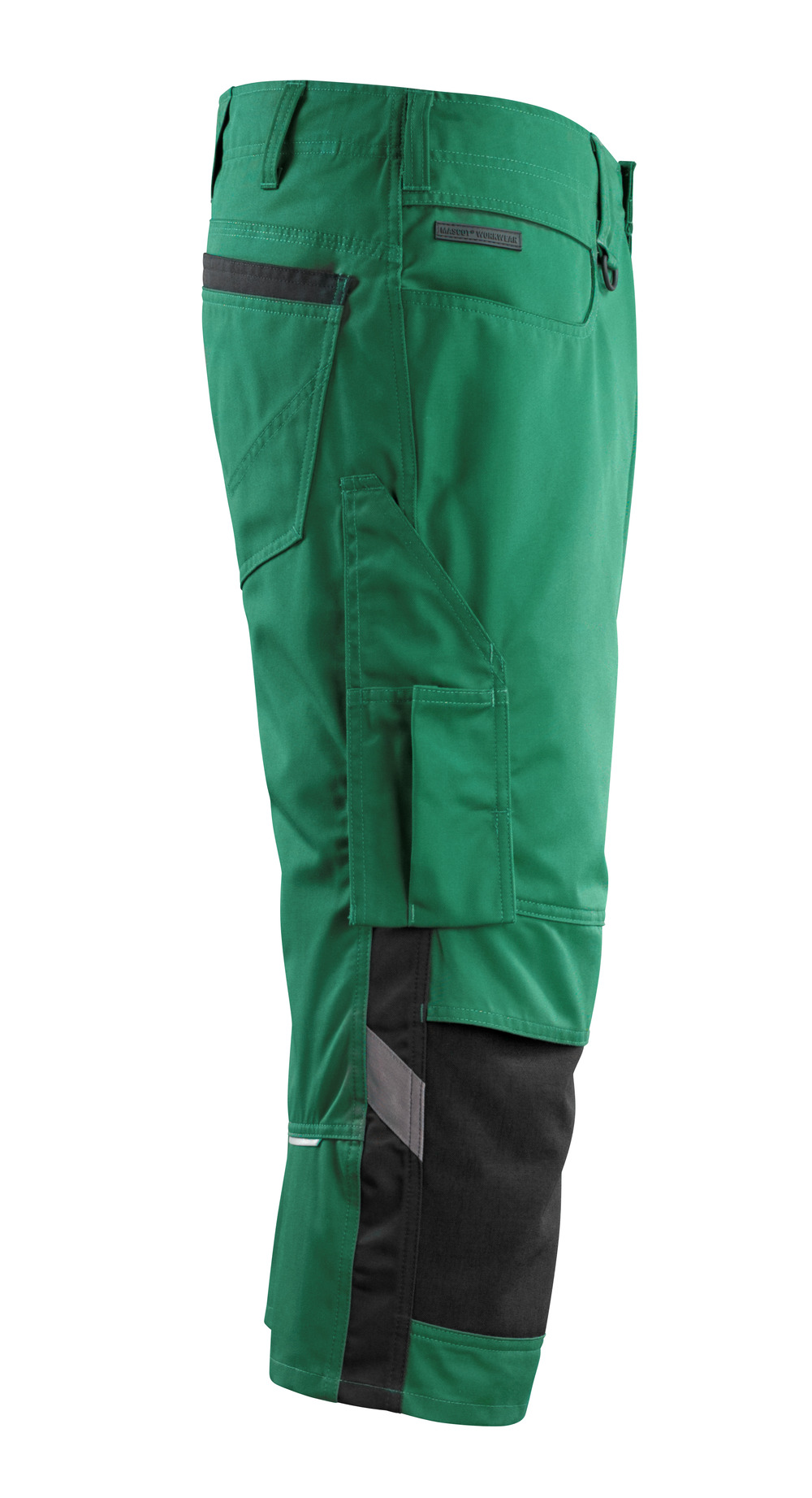 Dreiviertel-Hose mit Knietaschen UNIQUE Grün/Schwarz C47