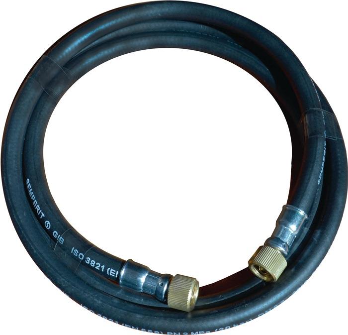 Gasschlauch Länge 1,8 m Innen-Ø 6,3 mm Wandstärke 3 mm schwarz CONZELMANN