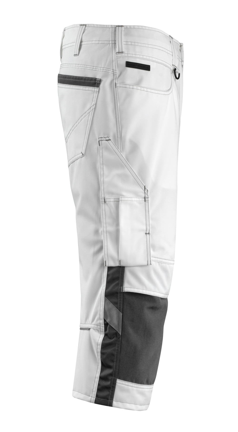 Dreiviertel-Hose mit Knietaschen UNIQUE Weiß/Dunkelanthrazit C47