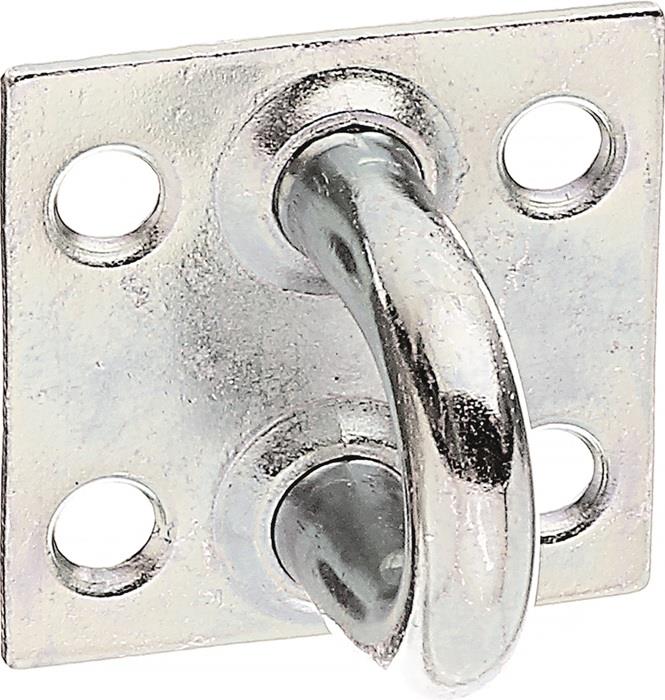 Öse auf Platte galv. verz. dickschichtpassiviert 5,5 mm 2 mm 27,5 mm 27 mm 7 mm