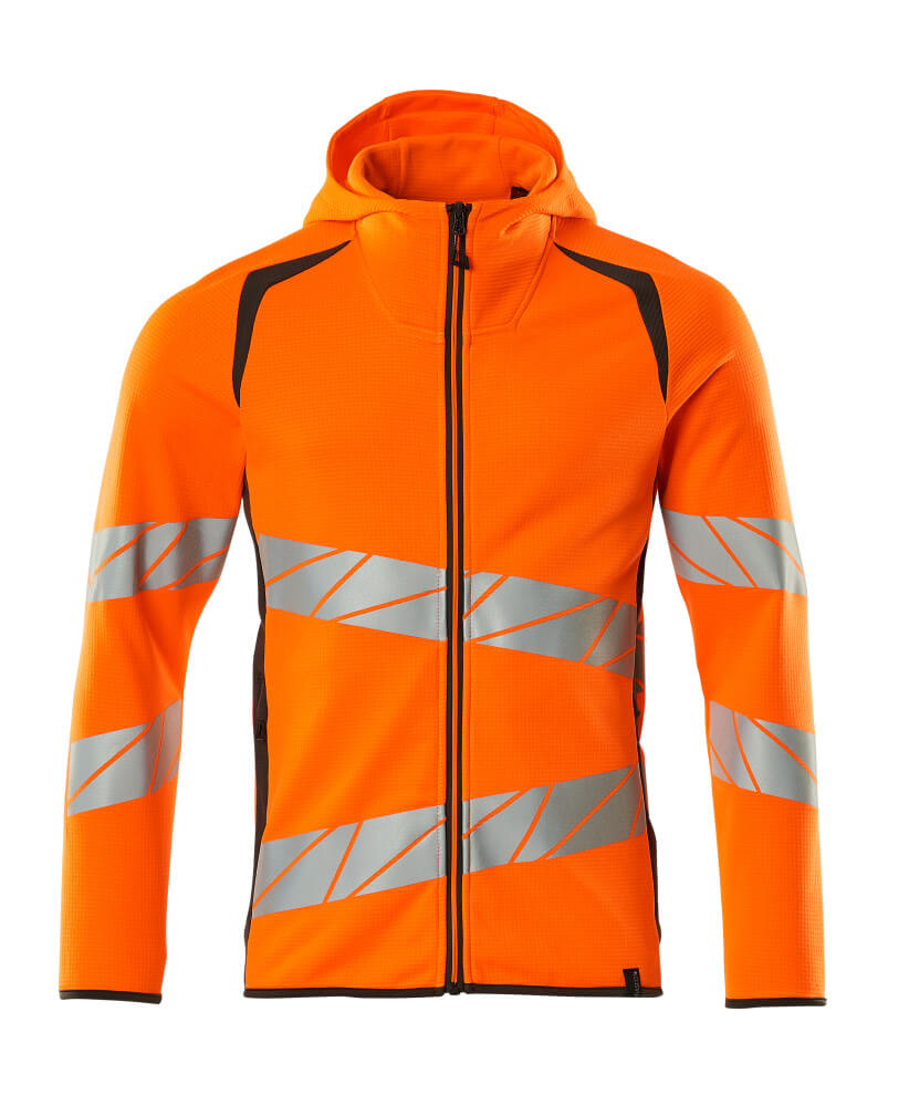 Kapuzenpullover mit Reißverschluss ACCELERATE SAFE Hi-vis Orange/Dunkelanthrazit XS