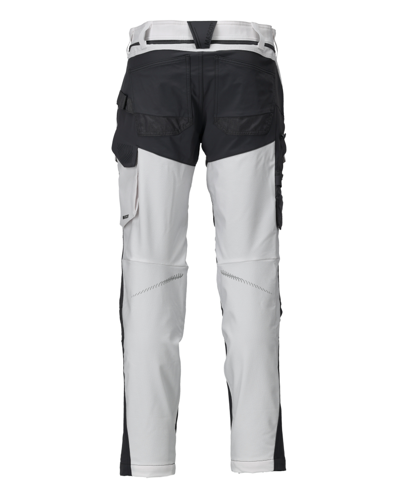 Hose mit Knietaschen CUSTOMIZED Weiß/Anthrazitgrau 76C48