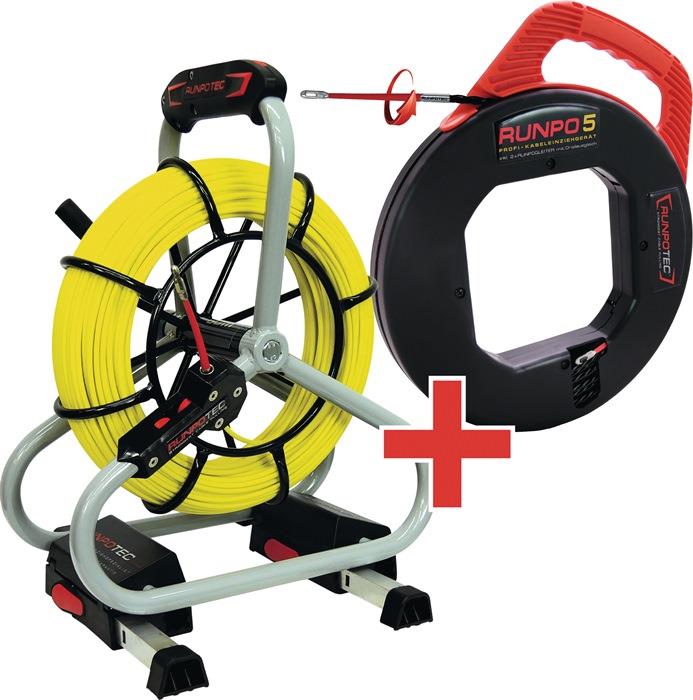 Glasfaserstab GF 4.5 - Profi-Set Bandlänge 30 m RUNPOTEC