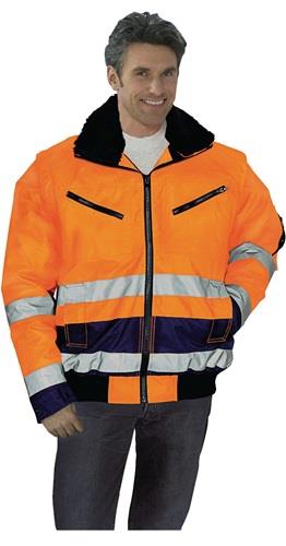 Warnschutz-Pilotenjacke Gr.XXXL orange/marine PREVENT
