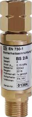 Sicherheitseinrichtung f.Druckregler G 3/8Zoll LH Brenngas 2-4422-122-142 ESZET