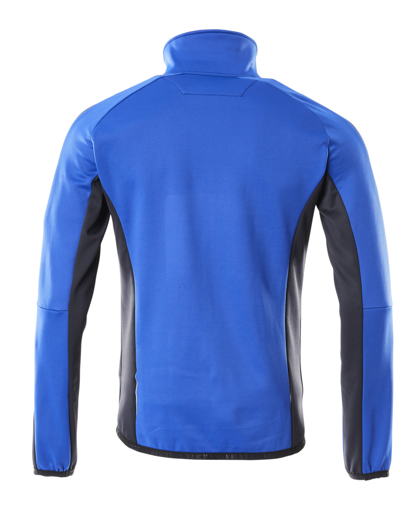Fleecepullover mit Reißverschluss UNIQUE Kornblau/Schwarzblau 3XL