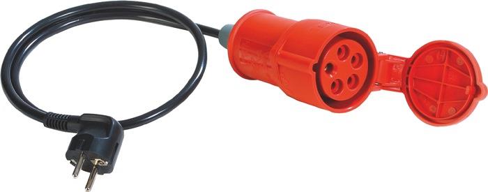 Messadapter für 3 phasige Verbraucher passiv 16 A CEE-Schutzkontaktstecker