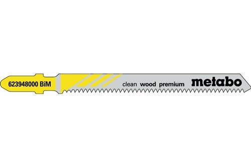 Stichsägeblätter clean wood premium Nutz-L.74mm Zahnt.1,7mm BiMetall Metabo