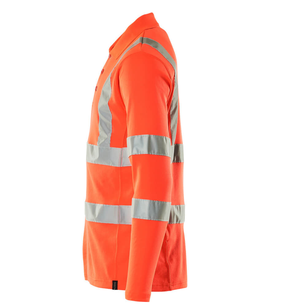 Polo-Shirt, Langarm SAFE CLASSIC Hi-vis Rot M