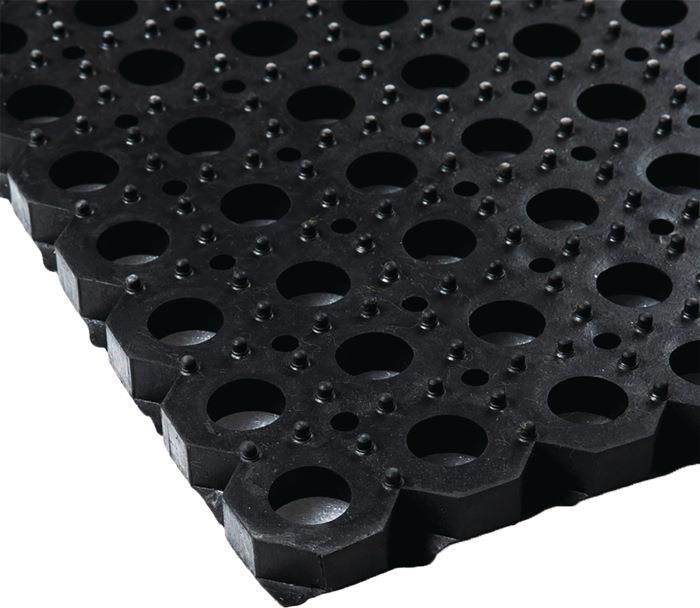 Gummi Wabenmatte NR/SBR ohne Gewebeeinlage 1,5 m 1,5 m²