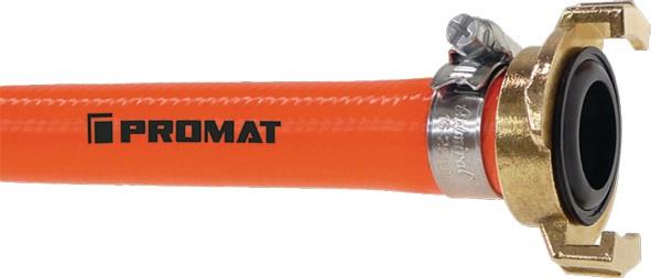 Wasserschlauch Länge 50 m Betriebsdruck 10 bar PROMAT 25 mm 3 mm 3/4 ″ 19 mm