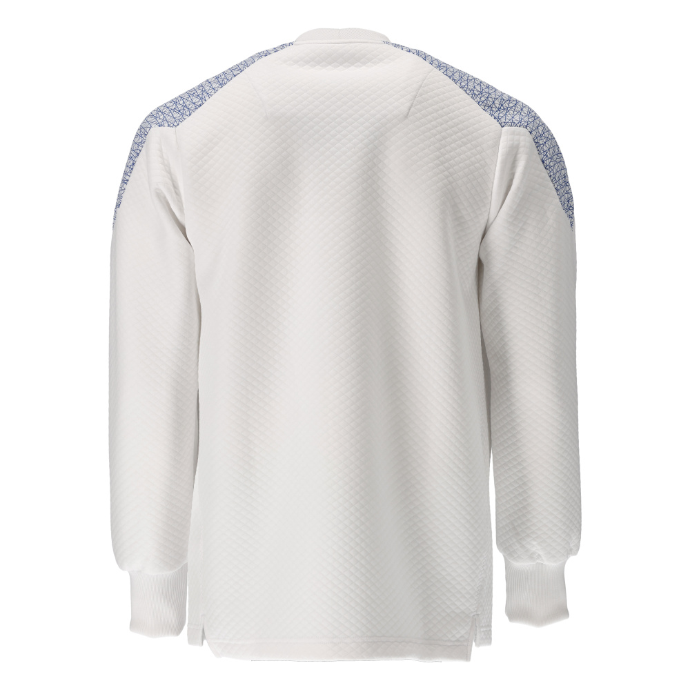 Sweatshirt FOOD & CARE Weiß/Azurblau 3XL